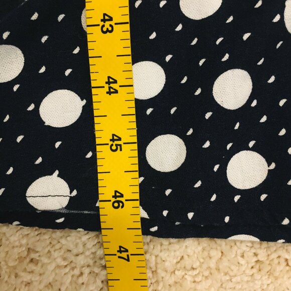 Linen Blend Polka Dot Button Down Puff Sleeve Maxi Dress - Picture 14 of 16